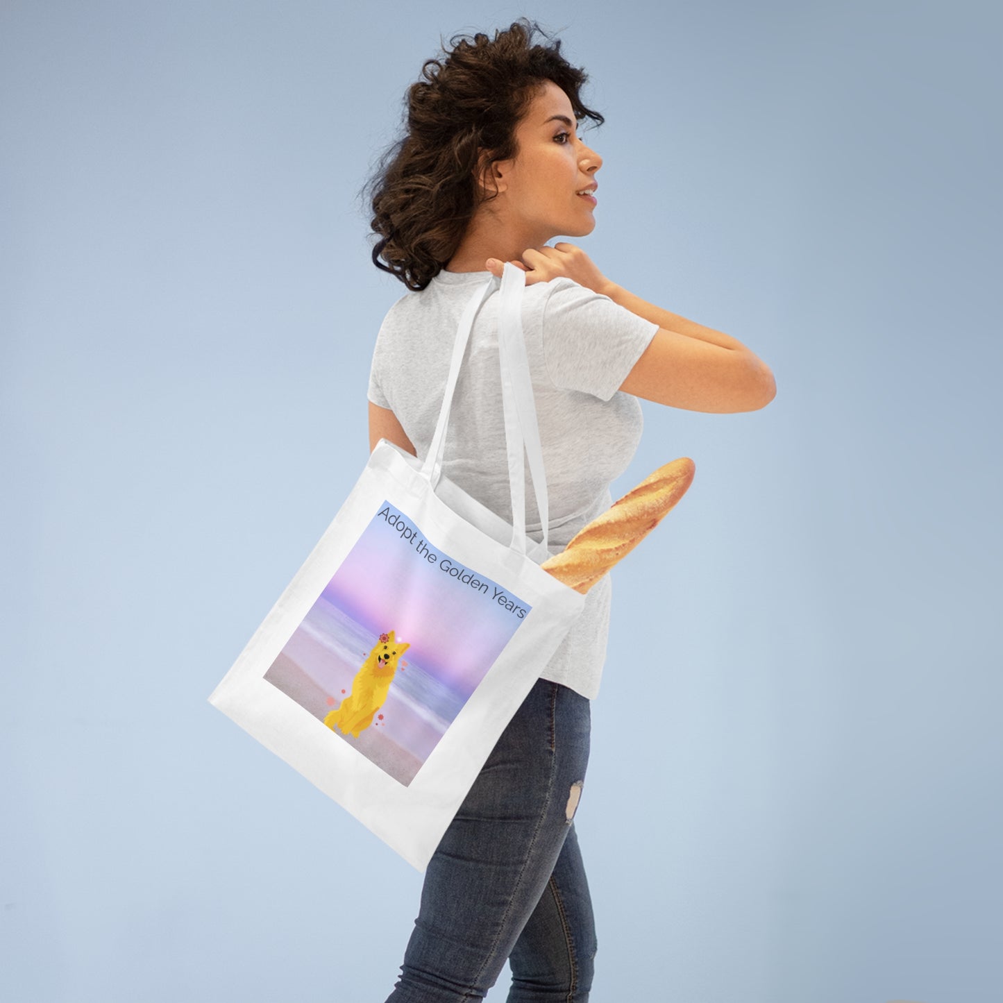 Sunrise Dog Silhoutte Adopt Tote Bag