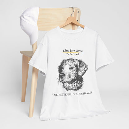 Graphic Tee Golden Hearts Golden Years and Shop,Save,Rescue