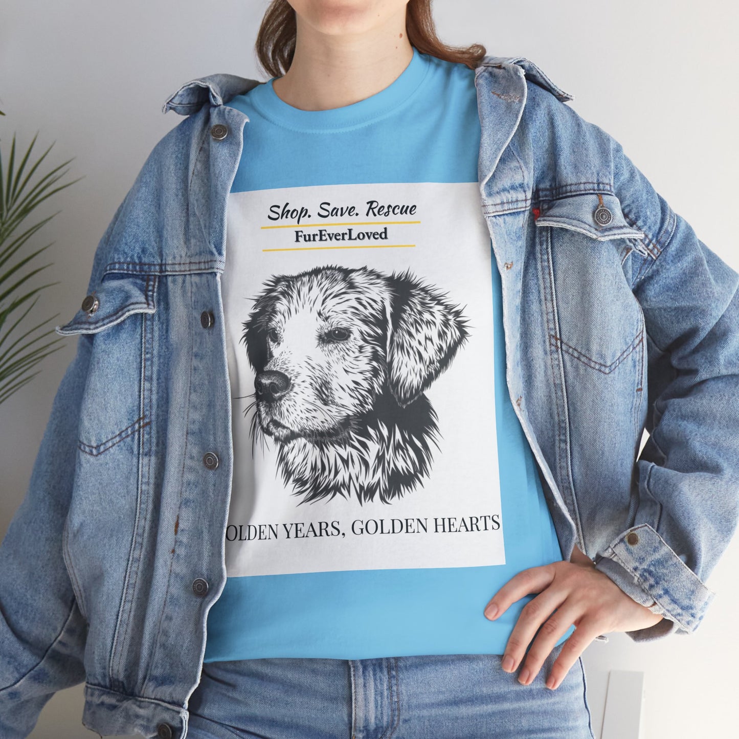 Graphic Tee Golden Hearts Golden Years and Shop,Save,Rescue