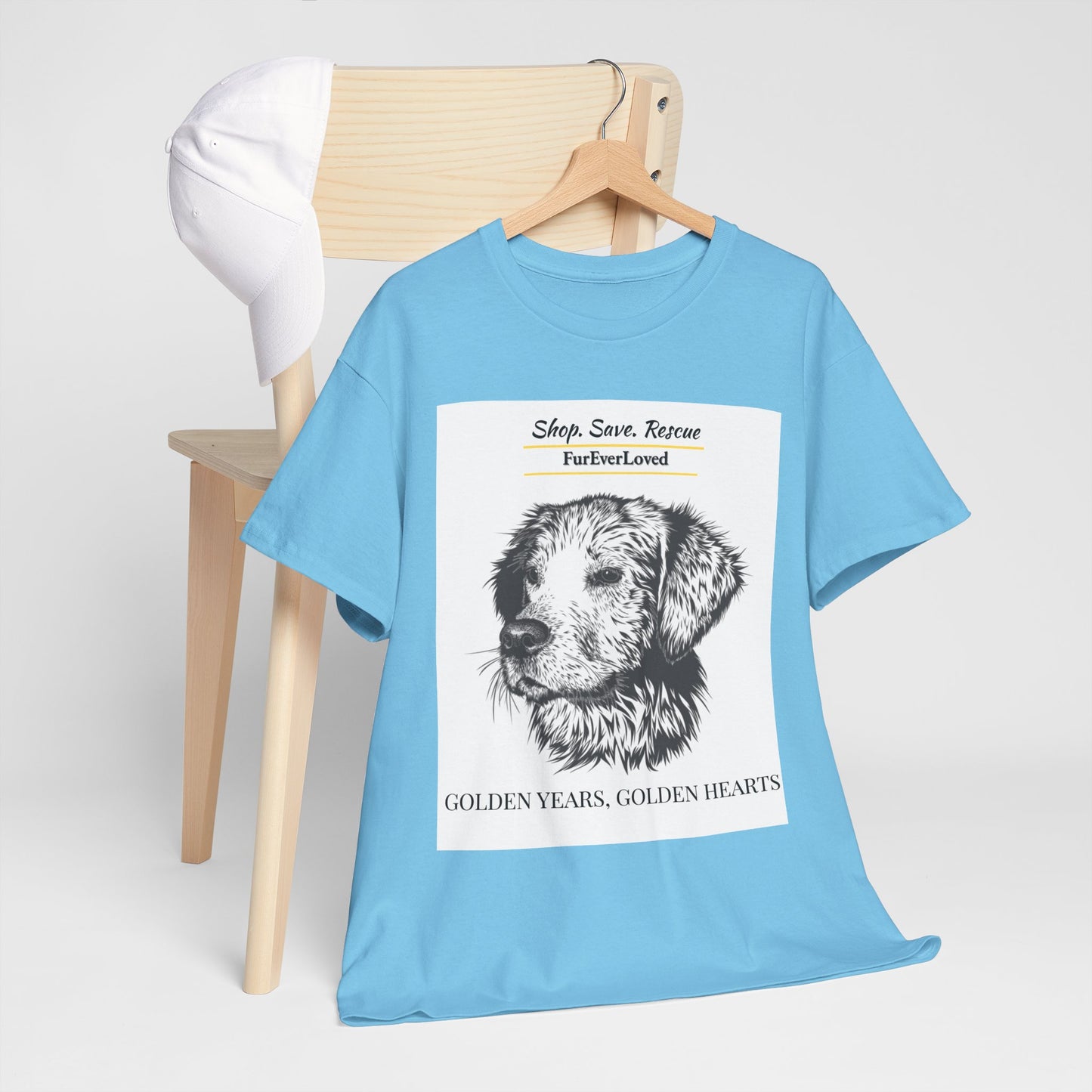 Graphic Tee Golden Hearts Golden Years and Shop,Save,Rescue