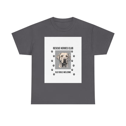 Rescue Paws Unisex Heavy Cotton Tee, Animal Lover Gift, Dog Rescue Club Shirt, Pet Advocacy Apparel, Perfect for Animal Lovers