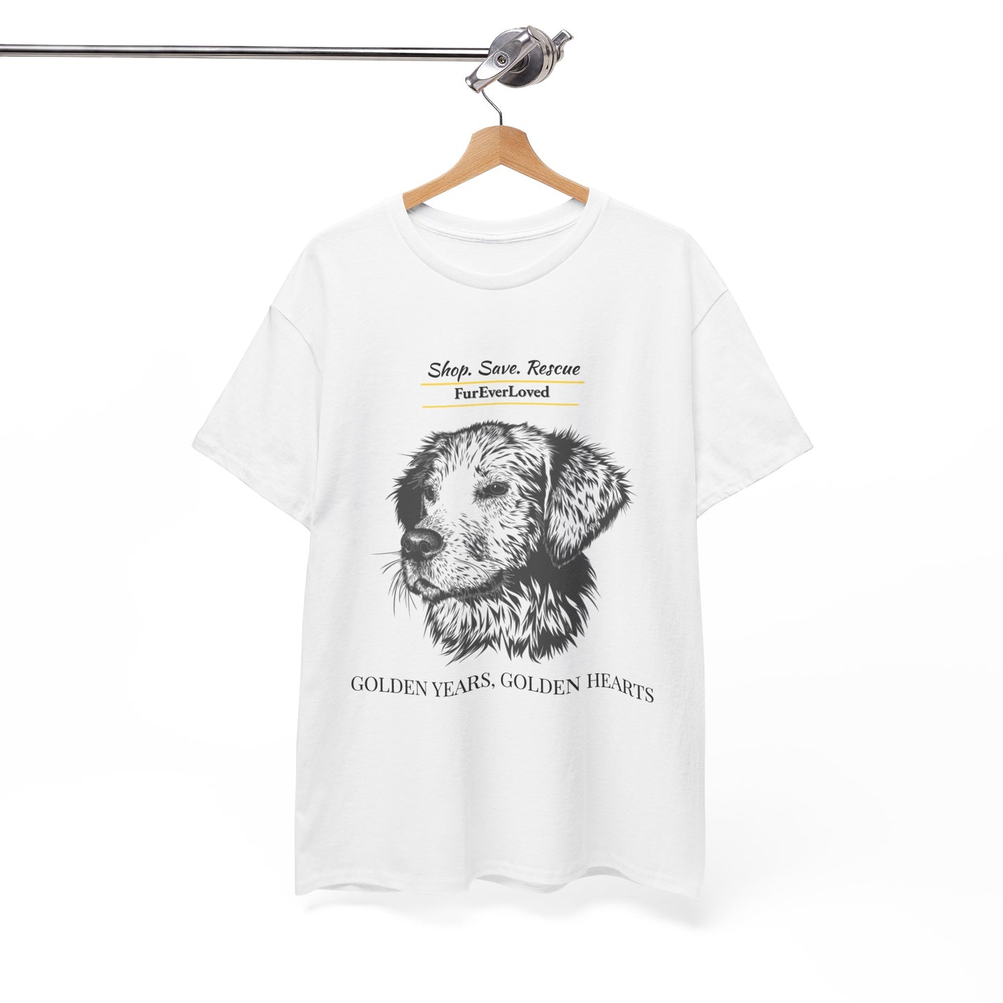 Graphic Tee Golden Hearts Golden Years and Shop,Save,Rescue
