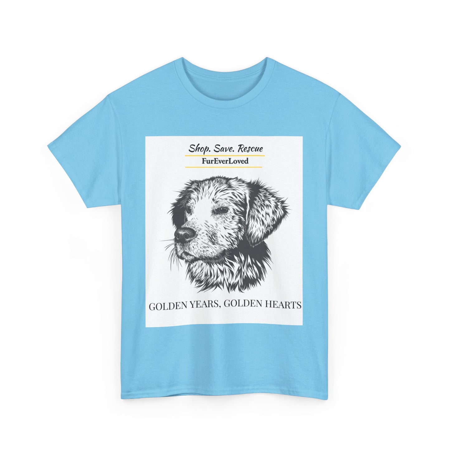 Graphic Tee Golden Hearts Golden Years and Shop,Save,Rescue