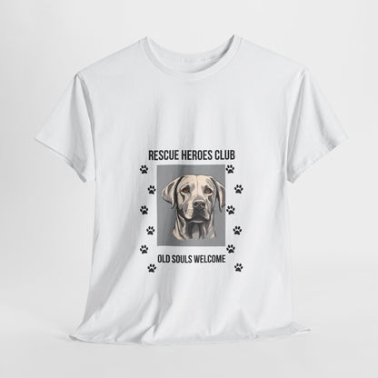 Rescue Paws Unisex Heavy Cotton Tee, Animal Lover Gift, Dog Rescue Club Shirt, Pet Advocacy Apparel, Perfect for Animal Lovers