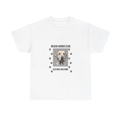 Rescue Paws Unisex Heavy Cotton Tee, Animal Lover Gift, Dog Rescue Club Shirt, Pet Advocacy Apparel, Perfect for Animal Lovers