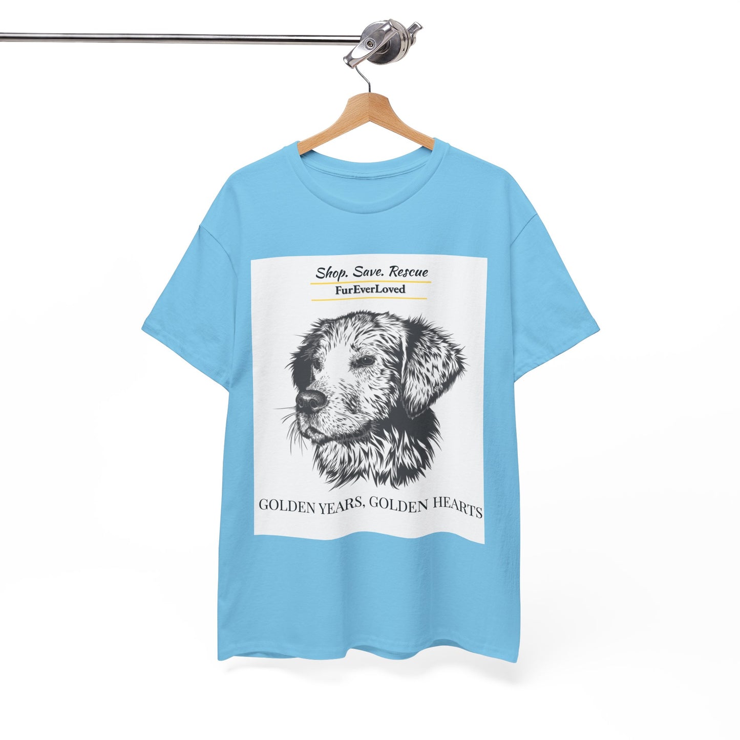 Graphic Tee Golden Hearts Golden Years and Shop,Save,Rescue