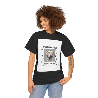 Rescue Paws Unisex Heavy Cotton Tee, Animal Lover Gift, Dog Rescue Club Shirt, Pet Advocacy Apparel, Perfect for Animal Lovers