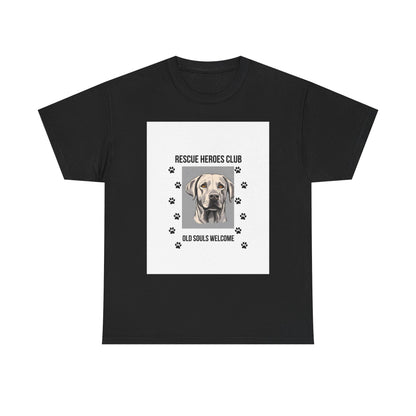 Rescue Paws Unisex Heavy Cotton Tee, Animal Lover Gift, Dog Rescue Club Shirt, Pet Advocacy Apparel, Perfect for Animal Lovers